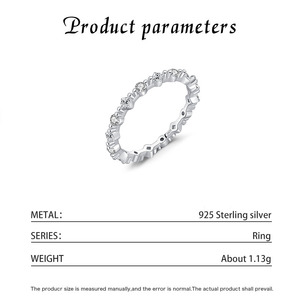 S925 Silver Princess Cut <b>Diamond</b> Eternity Band <b>Ring</b> Pave Setting Women's Classic Engagement Geometric Style - Product Image 2