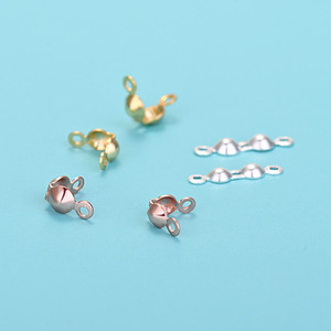 Set di perle a crimpare in argento Sterling S925 con punta di perline a crimpatura con punte per nodi a conchiglia piegate fai da te per risultati di creazione di gioielli - Product Image 4