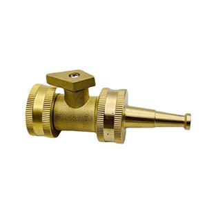Buse de jardin en laiton 20 mm avec robinet d'arrêt pour l'irrigation et embout de pulvérisation droit - Product Image 5