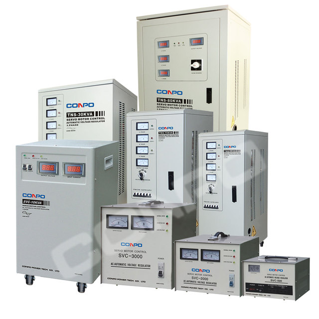 SVC/TNS Servomotor Type Ac Automatic Voltage Regulator/Stabilizer AVR Estabilizador De Voltaje 110V/220V/230V/380V/400V/415Vac