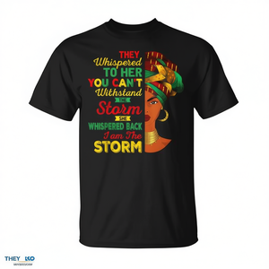 T-shirt da donna I Am The Storm Black History Month con design Juneteenth - Product Image 2
