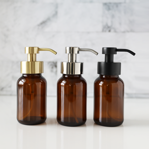 Botella de bomba de espuma de vidrio de lujo ligero para cosméticos - Product Image 3