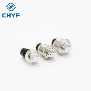 Two or Three Positions momentary latching Electric Keyboard Shutter No Nc Cam Lock 19mm Elevator Key Switch with ring light
