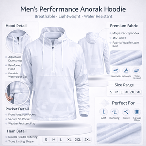 Fabricants de vêtements, design personnalisé, vêtements de sport performants, résistants à l'eau, coupe-vent, sweat-shirt à col zippé violet pour le golf - Product Image 2