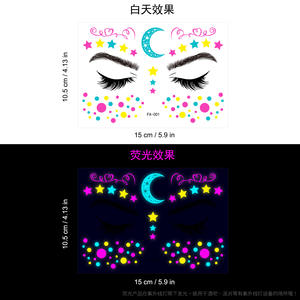 Pegatinas al por mayor para disfraz de tatuaje facial, fiesta, Halloween, maquillaje temporal impermeable, decoración corporal. - Product Image 4