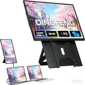 Moniteur portable pour ordinateur portable 16'' USB-C ultra-fin, deuxième écran externe FHD 1080P IPS, double écran, extension d'écran pour ordinateur portable, écran de protection oculaire - Product Image 1