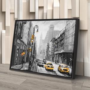 Peinture à l'huile flottante sur toile, vue de rue de <span class=keywords><strong>New</strong></span> <span class=keywords><strong>York</strong></span>, illustration, art mural sur toile de <span class=keywords><strong>New</strong></span> <span class=keywords><strong>York</strong></span>, décoration intérieure, affiche encadrée - Product Image 3