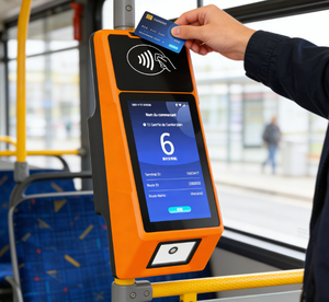 Terminal de validation de billets de bus magnétique North Bus <span class=keywords><strong>EMV</strong></span>, terminal de paiement sans contact 4G GPS Wifi <span class=keywords><strong>NFC</strong></span> - Product Image 1