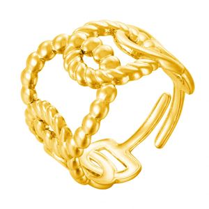 Anillo de Dedo Apilable Geométrico Chapado en Oro de Acero Inoxidable Vintage para Mujer, Anillo de Nudillo Geométrico con Cadena, Regalo - Product Image 4