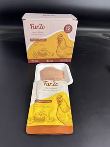 Cibo <span class=keywords><strong>Umido</strong></span> per Gatti al Pollo e Zucca, Purè di Carne ad Alto Contenuto Proteico, Senza Cereali per Gattini e Gatti Adulti, Confezione da 12 Pezzi da 85g - Product Image 3