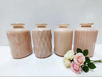 Vase à fleurs en verre nordique en gros pour la maison, mariage, bouteille décorative créative et unique, vase en verre 180ml 6oz