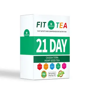 Hot Selling Private Label Healthy Weight Loss Herbal Fit Tea Detox Slimming Tea With Cassia Tora Hemp Seed Tea In Stock