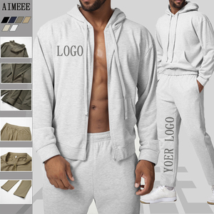 <strong>Custom</strong> Tracksuits Gym Wear Sweatpants and Zip up Hoodie Set Men's Sports <strong>Suits</strong> - Product Image 1
