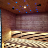 Cabine de sauna extérieure pour 4 personnes, chauffée au bois, en cèdre massif, pour la détente et la sudation à domicile et dans le jardin