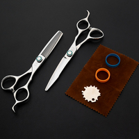 6.0 pouces japonais VG10 ciseaux à cheveux coupe-cheveux équipement de Salon Kit de cisaillement pour amincir les ciseaux de coupe
