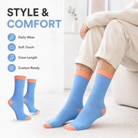 Chaussettes en coton pour femmes à logo personnalisé, faible MOQ, rayées et colorées, pour le quotidien, le bureau, la mode féminine, directement de l'usine