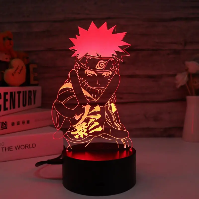 Custom 7 Colors Desk Decor Lamp Japanese Cartoon Manga LED Night Light Laysinly Son Goku Anime 3D Night Lamp