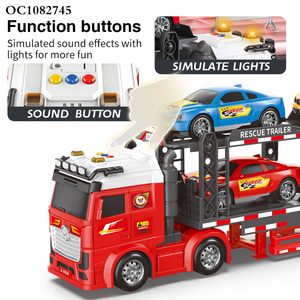 ألعاب نقل السيارات للأطفال احتكاك بلاستيكي كبير شاحنة ألعاب مركبة مع صوت خفيف - Product Image 4