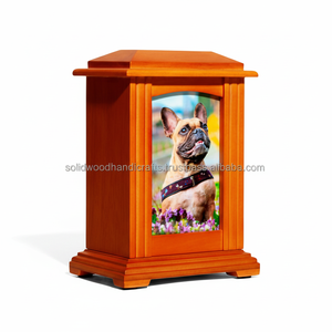 Caja de madera para urna funeraria hecha a mano para cenizas de mascotas Urnas de cremación de madera para cenizas de gatos y perros Urnas de palisandro a bajo precio - Product Image 1