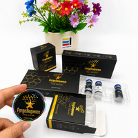 Boîte à flacons personnalisée noire et or, options pour un ou plusieurs flacons, conception gratuite, logo personnalisé, vente en gros OEM