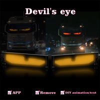 Nouveau Panneau LED Matrice de Pixels pour Pare-Brise de Voiture, Écran Électronique Décoratif DIY avec Contrôle par Application et Effet Lumineux Œil de Diable