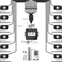 Kit de Iluminación LED RGB de Alto Rendimiento de 8/12 Pods para la Parte Inferior de Vehículos |   Resistente al Agua IP68 |   Sincronización de Música con Control por Aplicación |   Luces para el Espacio entre Ruedas para Camiones, ATV y UTV