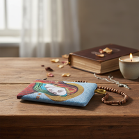 Dompet Anyam Suci Mary Desain Christian & Kantung Rosario
