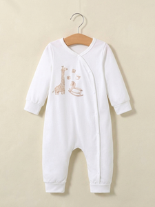 ชุดนอนเด็กทารกพิมพ์ลายสัตว์น่ารัก ผ้าฝ้ายนุ่มสบาย แบบไม่มีเท้า - Product Image 3