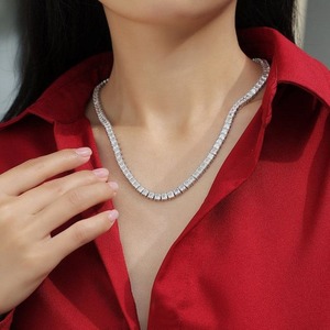 Collier chaîne tennis en moissanite de qualité supérieure pour bijoux de mode, confortable à porter au quotidien, disponible au meilleur prix - Product Image 5