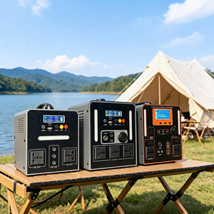 สถานีไฟฟ้าพกพา 768Wh พร้อมแผงโซลาร์เซลล์ 1000W แบตเตอรี่ LiFePO4 เครื่องกำเนิดไฟฟ้าพลังงานแสงอาทิตย์ สำหรับตั้งแคมป์กลางแจ้ง ใช้ในกรณีฉุกเฉิน และการเดินทาง - Product Image 1