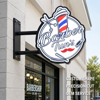 Letrero Luminoso LED Personalizado de Doble Cara para Montaje en Pared Exterior, Logotipo para Negocios, Letrero Luminoso LED con Forma Personalizada