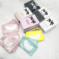 Coussinets pour les yeux en boîte personnalisée hydrogel jetable sous le gel patchs pour les yeux pour extension de cils coussinets en gel pour cils non pelucheux