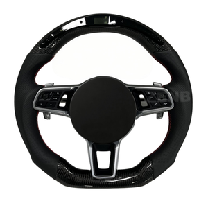 Volante de Fibra de Carbono y Cuero Personalizado para <span class=keywords><strong>Porsche</strong></span> <span class=keywords><strong>911</strong></span> 991 Cayenne Macan, <span class=keywords><strong>Precio</strong></span> de Fábrica - Product Image 3