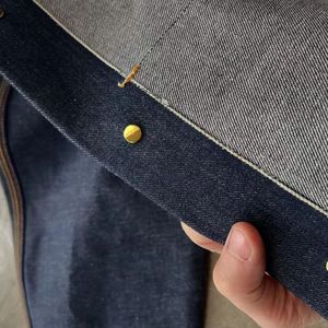 Nouvelles vestes en jean décontractées de luxe vintage à boutons en coton, coupe ample, en denim japonais selvedge, coupe-vent et respirantes - Product Image 4