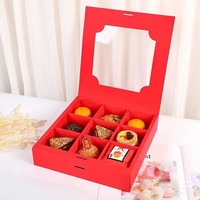 Boîtes à cupcakes 9 trous avec fenêtre, emballage cadeau pour muffins, boîtes pliables en papier pour mini-gâteaux de mariage, donuts, desserts, vente en gros