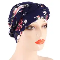 HZM-22083ที่มีคุณภาพสูงสไตล์ชาติพันธุ์พิมพ์แส้หมวกอาหรับมุสลิมผู้หญิงฮิญาบผ้าโพกหัว