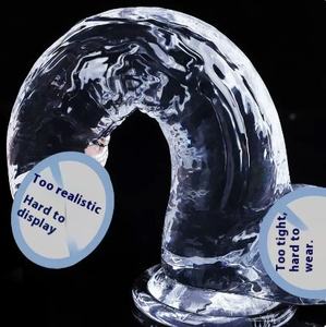 मुहुन वयस्क सेक्स खिलौने क्रिस्टल पारदर्शी महिला हस्तमैथुन के साथ नरम डिल्डो यथार्थवादी वयस्क उत्पाद - Product Image 2