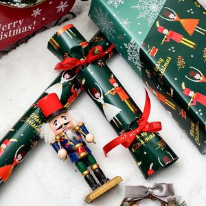 Reversible Christmas <b>Wrapping</b> <b>Paper</b> Roll Green 17 In X 33 Ft Double Side Metallic Foil Ballet Design Gift Craft Packaging - Product Image 6