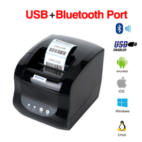 Impresora de Etiquetas de Códigos de Barras Xprinter XP-365B Negra Todo en Uno de 3 Pulgadas para Impresión de Etiquetas y Boletos, Impresora Térmica de Etiquetas