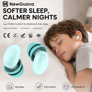 Bouchons d'oreilles pour enfants, sommeil paisible, ajustement confortable et compact, réutilisables, réduction du bruit, pour l'école, les voyages et le sommeil sur le <span class=keywords><strong>côté</strong></span> - Product Image 1