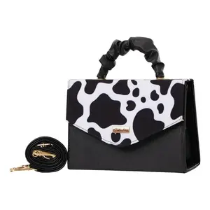 Fana Women's Cow Print <b>Crossbody</b> <b>Bag</b> Single Strap PU Leather Vintage Style 6 Inch Daily Use - Product Image 3