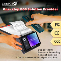 Terminal Android POS de 8 Pulgadas con Android 14, Wifi, Impresora, 4G, BT, GPS, Escáner, Caja Registradora Portátil, Terminales Móviles para Restaurantes