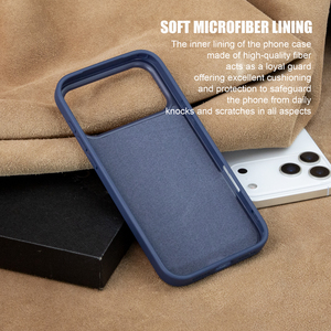 Étui de luxe en cuir PU color block pour <span class=keywords><strong>iPhone</strong></span> 18/18 Pro/18 Pro Max, coque magnétique de créateur à couleurs contrastées, vente en gros OEM ODM - Product Image 3