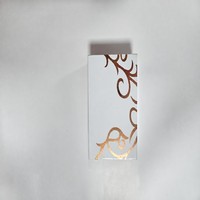 Boîte cadeau de parfum vide haut de gamme personnalisable avec motif de vigne estampé à chaud en or pour produit de parfum à marque privée