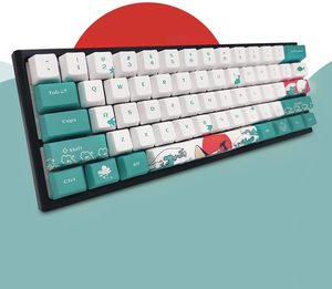Teclas PBT Personalizadas OEM para Teclados Mecánicos GK61 <span class=keywords><strong>RK61</strong></span> 60%, Teclas Coral Sea - Product Image 5