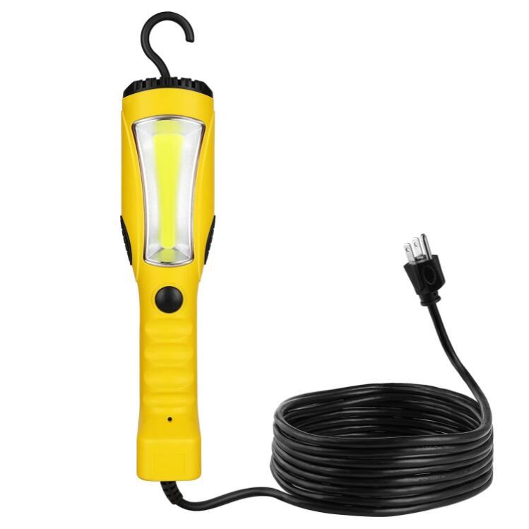 15FT COB LED Work Light, 1200LM, Handheld Corded Work Light with Strong Magnet, Swivel Hook, ETL Listed