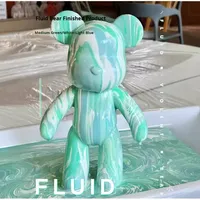 Ours en vinyle blanc Fluid Bear, bricolage, fait main, célébrité d'Internet, ours violent, ornement, stand de vente, source d'exportation, vente en gros