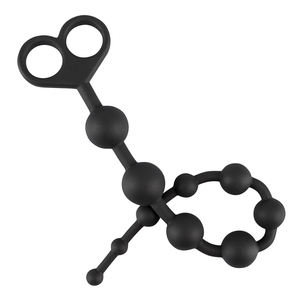 Anal Ball Butt Plug Große schwarze Anal Perlen Silikon Anal Sexspielzeug Männliches Prostata-Massage gerät - Product Image 5