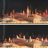 Insert de cheminée électrique LCD, effet de flamme réaliste, application intelligente et télécommande, cheminée électrique pour la décoration intérieure