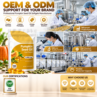 Suplemen Diet OEM Minyak Biji Labu Cold Pressed 3000mg dengan Ekstrak Saw Palmetto Non GMO dalam Bentuk Softgel Label Pribadi